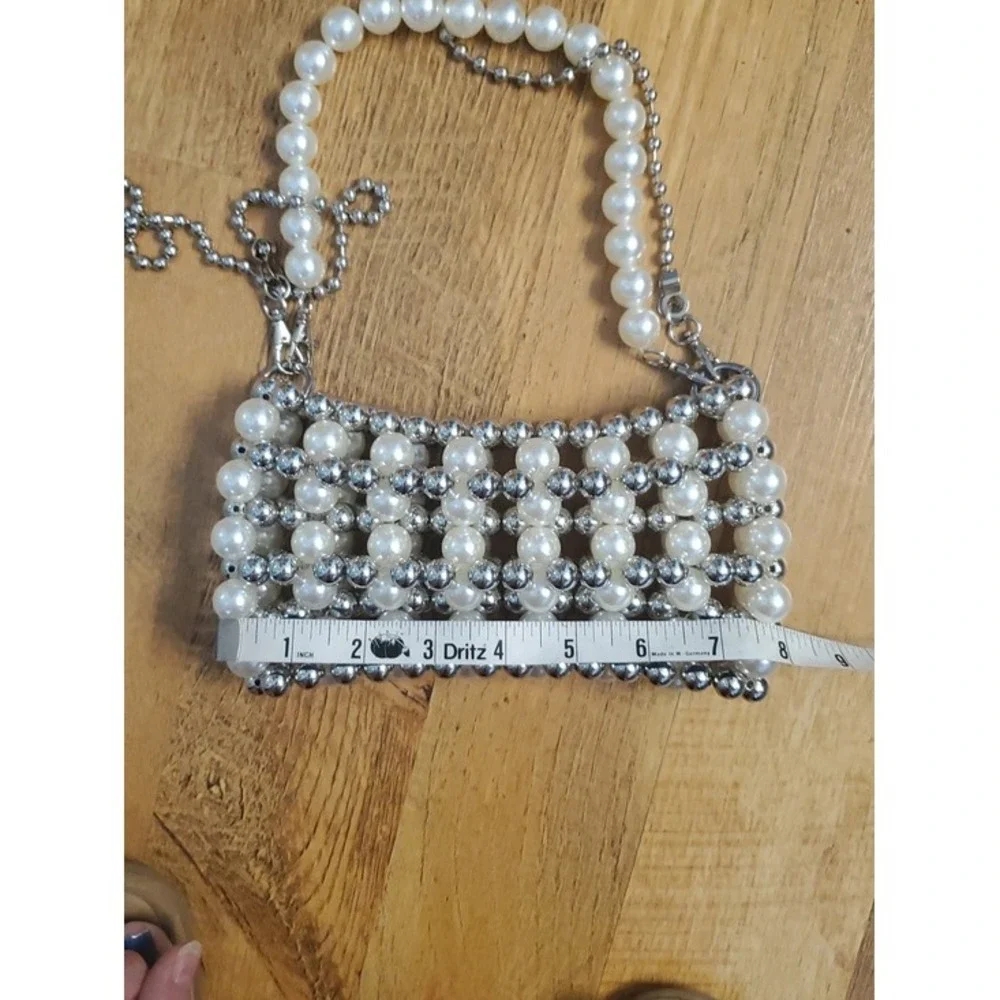 Urban Outfitters Kimchi Blue Beaded‎ Micro Pearl Convertible Crossbody Bag